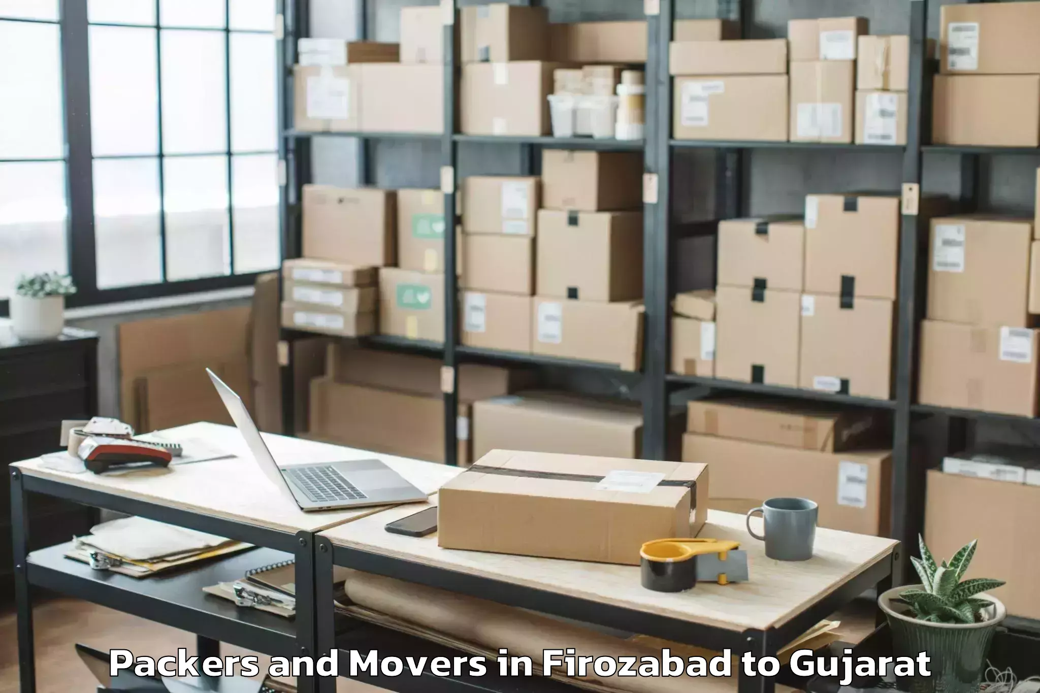 Reliable Firozabad to Mahuva Packers And Movers